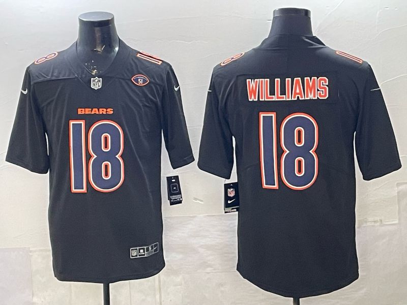 Men 2026 Nike Chicago Bears #18 Williams Black Limited NFL Jersey style 002->more ncaa teams->NCAA Jersey